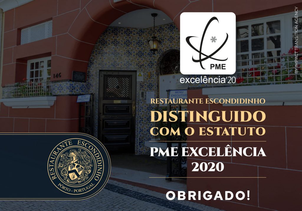 Escondidinho PME Excelência 2020 restaurante escondidinho porto pratos tipicos portugueses luxo requintado