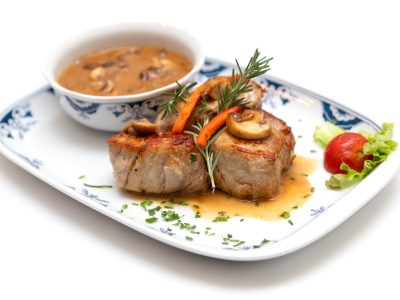 Filet mignon "aux champignons" (Porco), Restaurante Escondidinho, Porto, Portugal